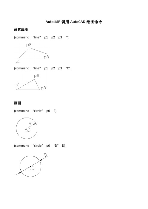 AutoLISP调用AutoCAD绘图命令