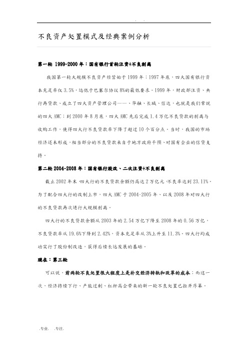 不良资产处置模式与经典案例分析报告模版