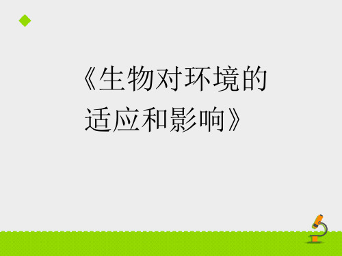 鲁科版生物六年级上册1.2.2《生物对环境的适应和影响》ppt课件