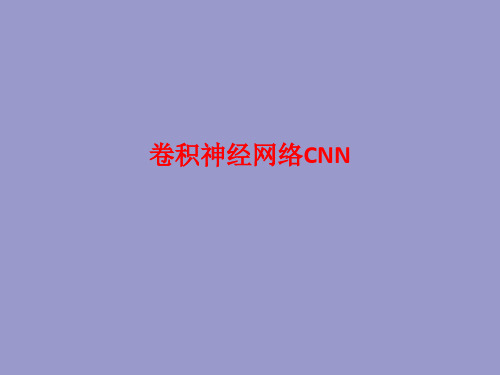 [课件]卷积神经网络CNNPPT