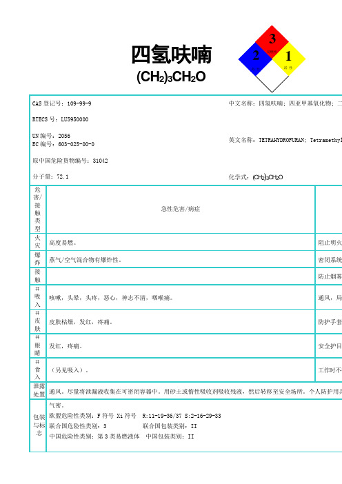 四氢呋喃文档分享