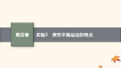 高考物理一轮总复习第4章曲线运动万有引力与航天实验5探究平抛运动的特点课件