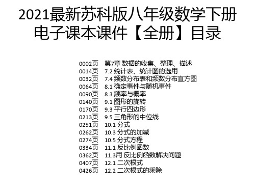 2021最新苏科版八年级数学下册电子课本课件【全册】