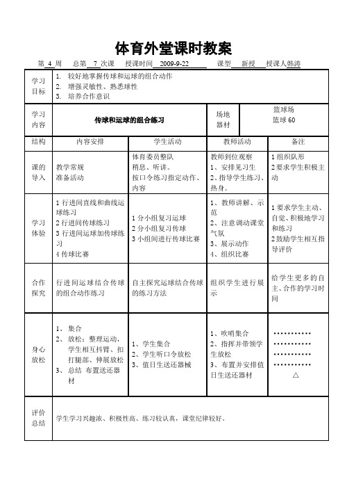 7篮球4传球和运球的组合练习