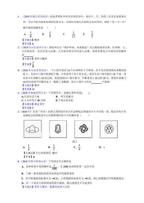 2018有关中考数学试题分类汇编-投影与视图