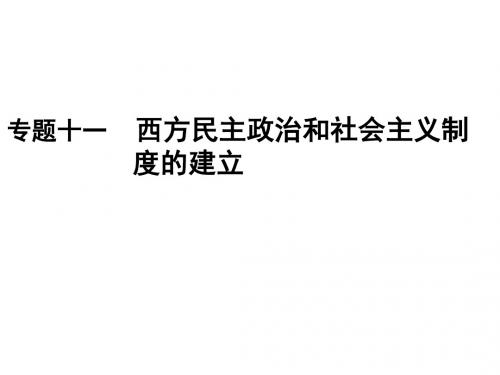 2019版一轮创新思维历史(人民版)课件：专题11+西方民主政治和社会主义制度的建立