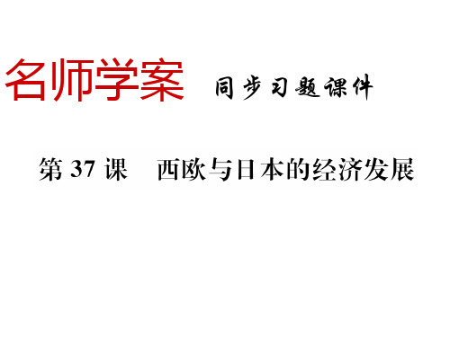 九年级历史下册岳麓版同步习题课件：第37课 西欧与日本的经济发展(共20张PPT)