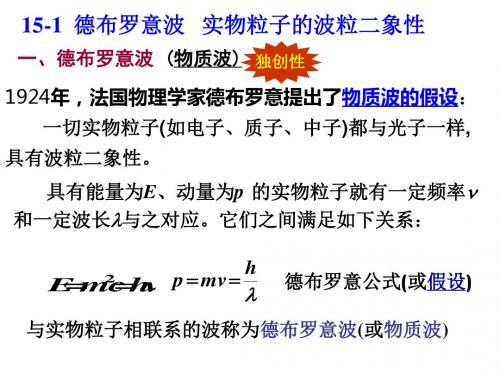 大学物理15量子物理基础1-文档资料