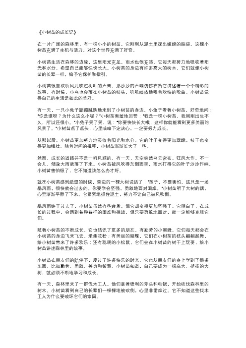 小树苗的成长记