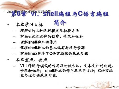 常用工具vi shell编程与C语言编程简介