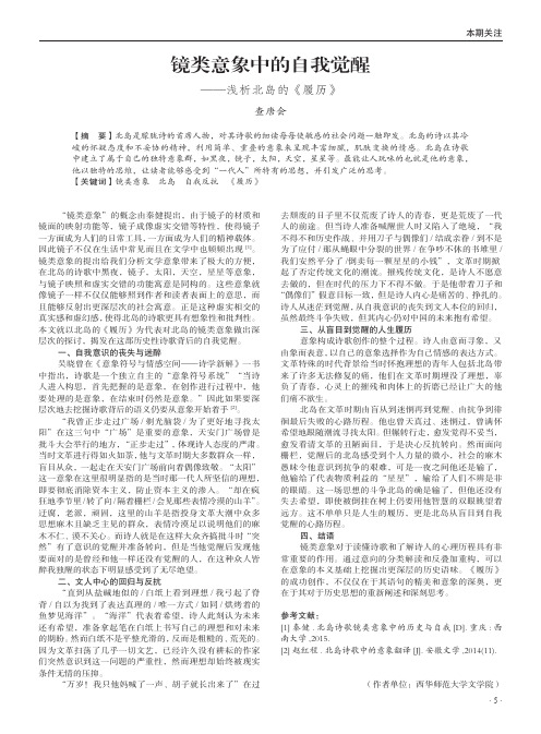 镜类意象中的自我觉醒——浅析北岛的《履历》