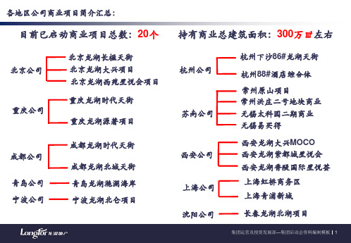 龙湖商业项目汇总目前最新数据