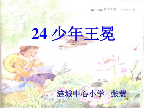 24 少年王冕第一课时
