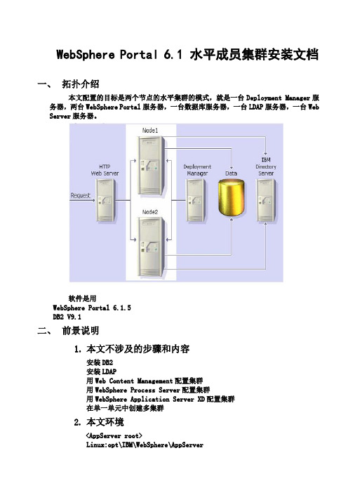 WebSphere Portal 6.1.5集群安装文档