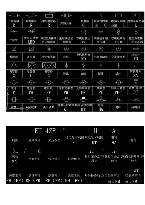 CAD电气符号及常用电缆