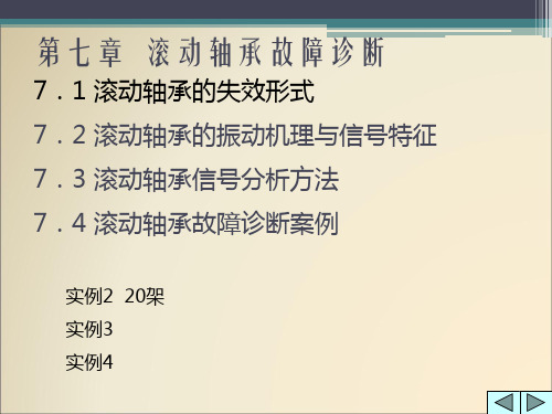 机械故障诊断技术7-滚动轴承故障诊断