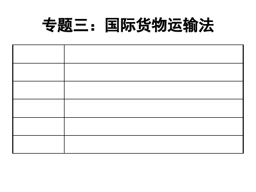 专题3：国际货物运输法