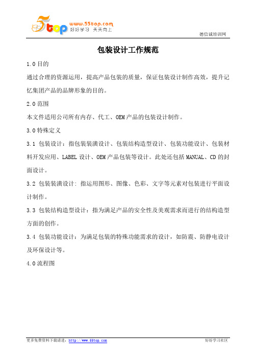 包装设计工作规范