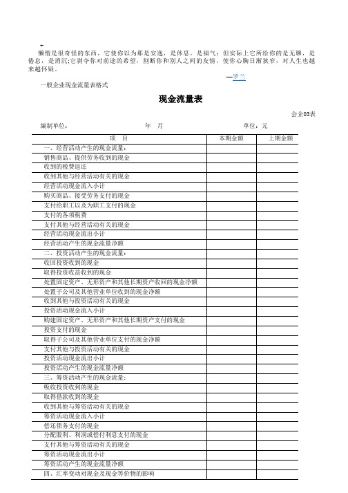 wgvefq财务报表模板