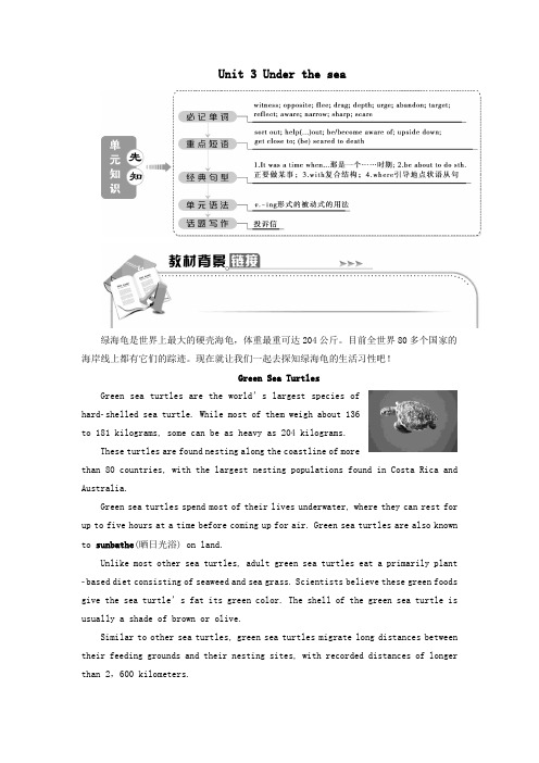 2019_2020学年高中英语Unit3Underthesea1SectionⅠWarmingUp (1)