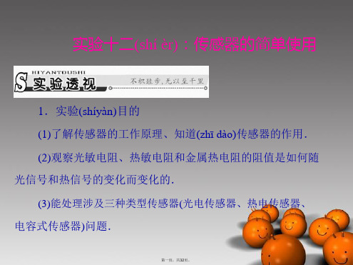 高考物理一轮总复习 实验十二：传感器的简单使用课件