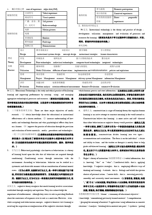 教育技术学专业英语