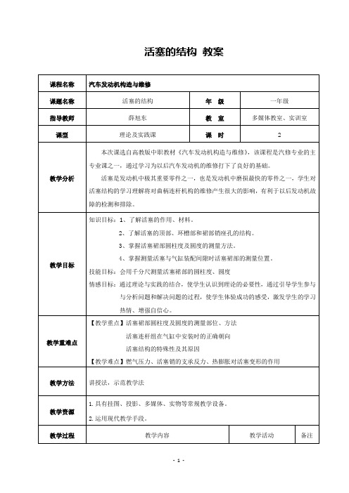 活塞的结构