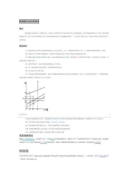 李嘉图的比较优势理论