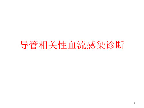 导管相关性血流感染PPT学习课件