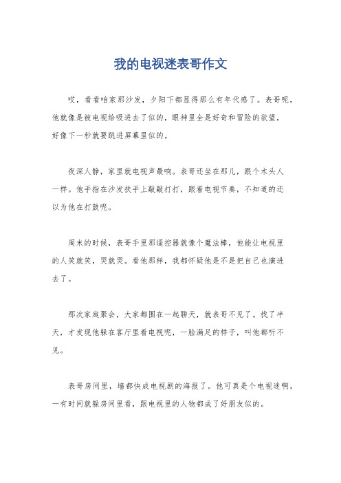 我的电视迷表哥作文