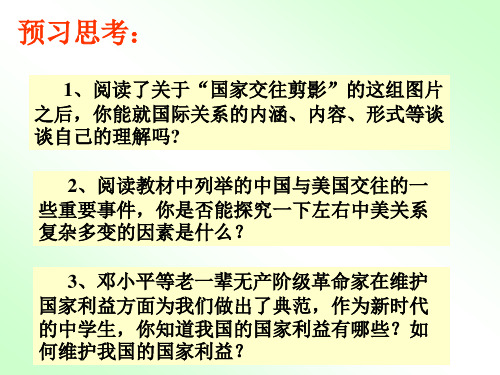 我国处理国际关系的决定性因素 国家利益