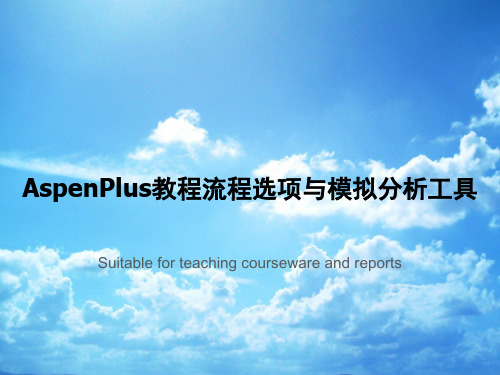 AspenPlus教程流程选项与模拟分析工具