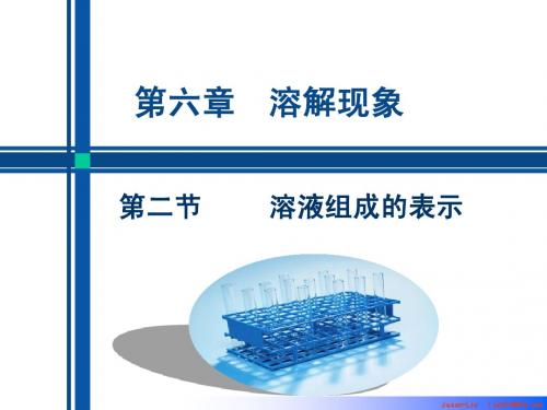 6-2溶液组成的表示方法