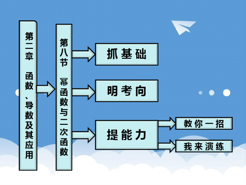 【三维设计】2020届高考数学 第二章第八节幂函数与二