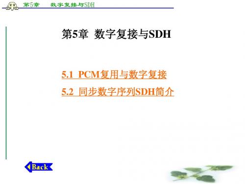 通信原理与通信技术   张卫钢 第5章  数字复接与SDH