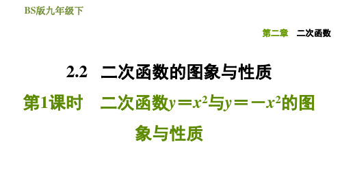 北师大版九年级下册数学习题课件2.2.1二次函数y=x2与y=-x2的图象与性质