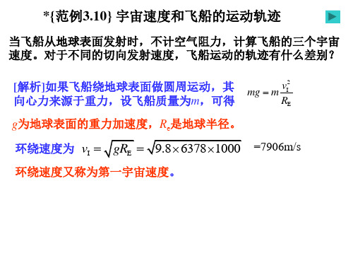 运动的守恒定律之宇宙速度和飞船的运动轨迹