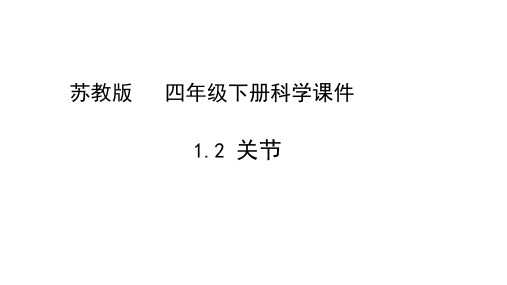 四年级下册科学课件 关节 苏教版