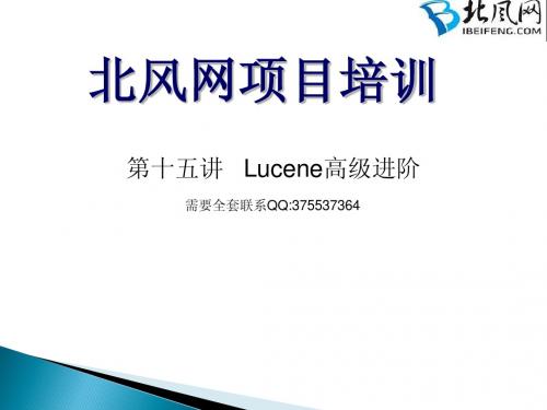 第十五讲-Lucene高级进阶