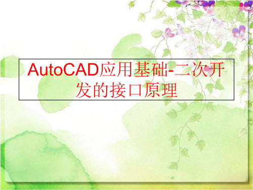 【精品】AutoCAD应用基础-二次开发的接口原理精品ppt课件