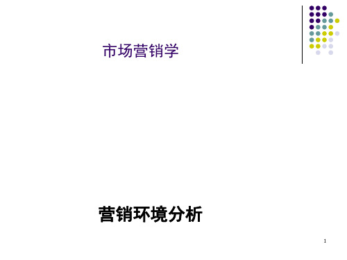 市场营销学之营销环境分析(PPT 42张)