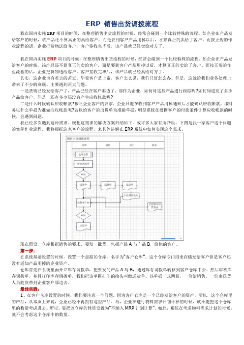 ERP-销售出货调拨流程