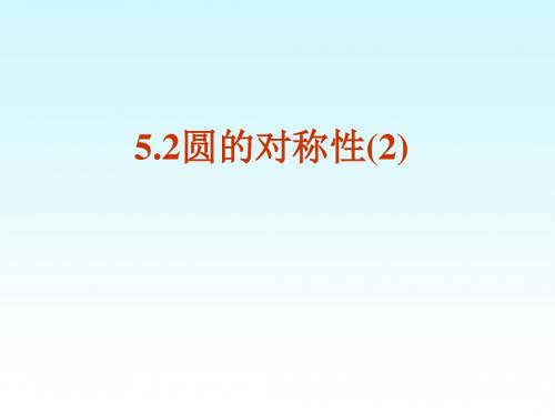 鲁教版(五四制)九年级数学下册 5.2 5.2圆的对称性(2)