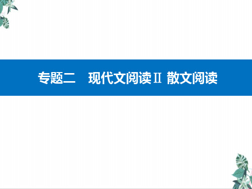 高考二轮复习现代文阅读Ⅱ散文阅读精准突破二概括内容要点题PPT课件