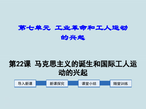 九年级历史上册第21课《马克思主义的诞生和国际工人运动的兴起》PPT课件