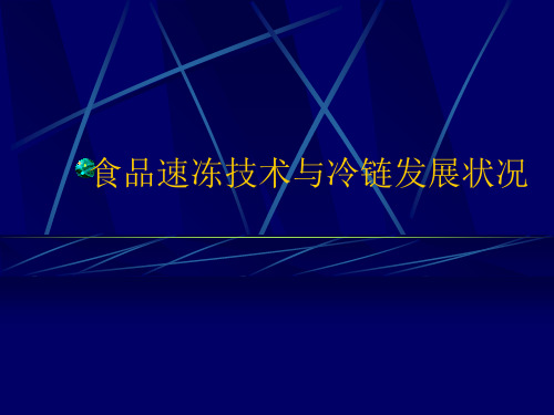 食品速冻技术与冷链发展状况共49页