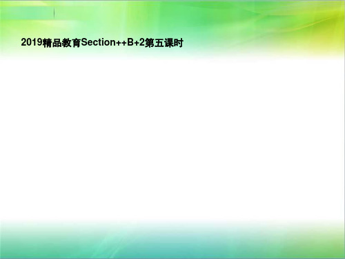 2019精品教育Section++B+2第五课时