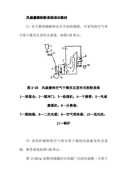 风扇磨煤制粉系统培训教材