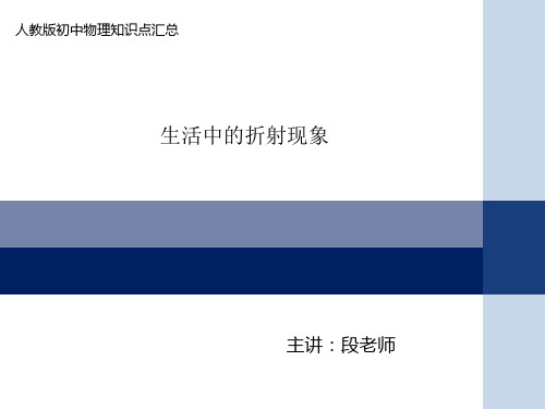 生活中的折射现象