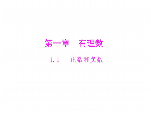 数学：1.1《正数和负数》课件(人教版七年级上)